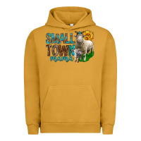 Pigment Peanut Butter Small Town Mama With Sheeps Urban Hoodie - BundleAndBundleShop