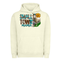 Pigment Pistachio Small Town Mama With Sheeps Urban Hoodie - BundleAndBundleShop