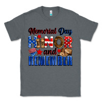 Charcoal Heather Memorial day honor and remember Classic Tee - Neo Western