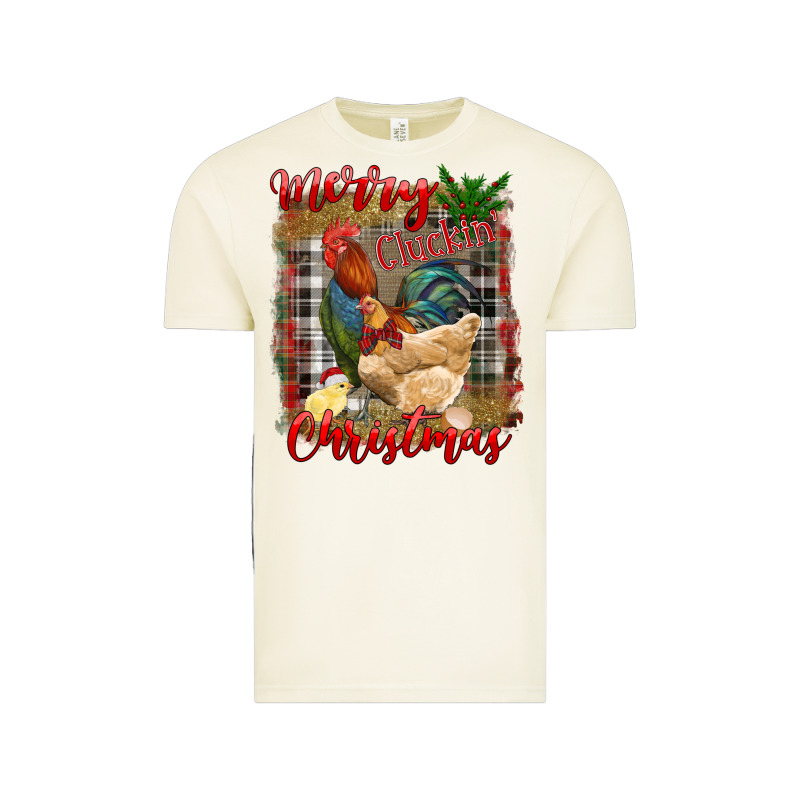 Merry Cluckin' Christmas Vintage Tee by RanaPortraitStore | Teevron