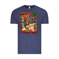 Vintage Denim Merry Cluckin' Christmas Vintage Tee - RanaPortraitStore