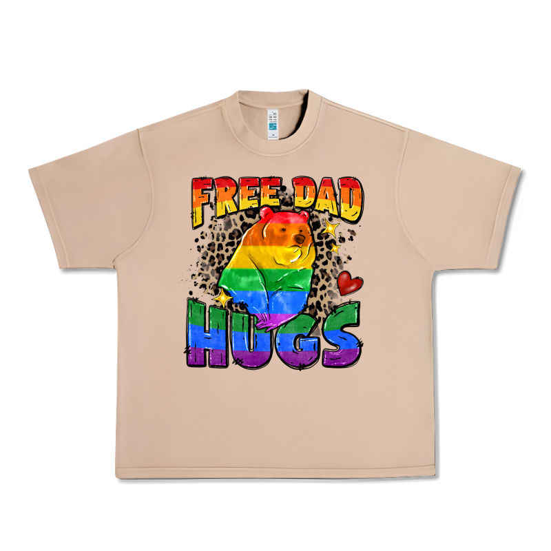 Free Dad Hugs Urban Heavy Tee by Zillion Design Studio | Teevron