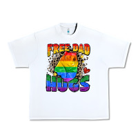 White free dad hugs Urban Heavy Tee - Zillion Design Studio