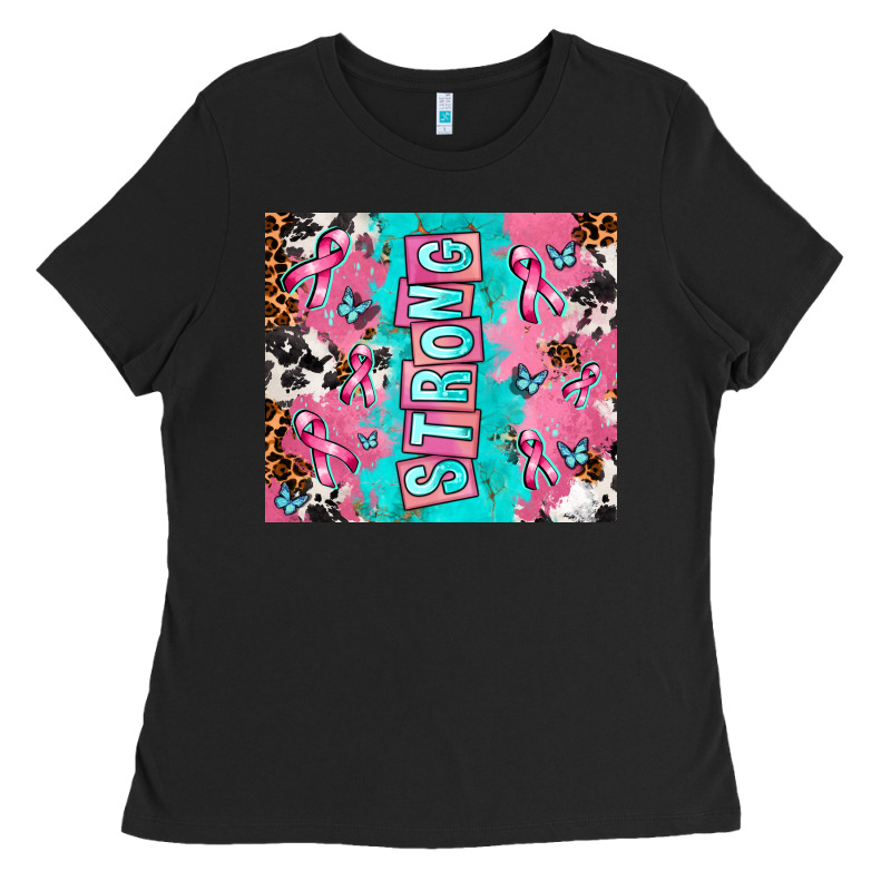 Breast Cancer Awareness Strong Ladies Tee by AdoDesignShop | Teevron