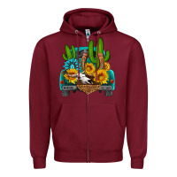 Burgundy western truck Horseshoe Zipper Hoodie - HRA Design Shop