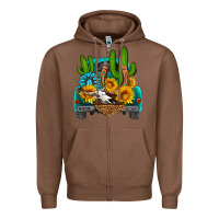 Chestnut western truck Horseshoe Zipper Hoodie - HRA Design Shop