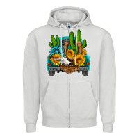 Dove Grey western truck Horseshoe Zipper Hoodie - HRA Design Shop