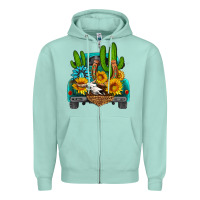 Seafoam western truck Horseshoe Zipper Hoodie - HRA Design Shop