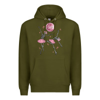 Army Green skeleton ballerina Premium Hoodie - MaliasSmallBusiness