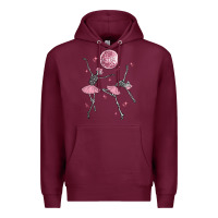Burgundy skeleton ballerina Premium Hoodie - MaliasSmallBusiness