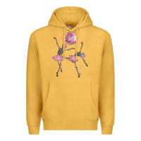 Mustard skeleton ballerina Premium Hoodie - MaliasSmallBusiness