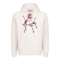 Pale Pink skeleton ballerina Premium Hoodie - MaliasSmallBusiness