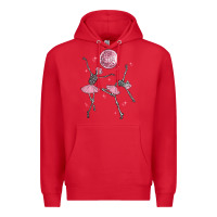 Red skeleton ballerina Premium Hoodie - MaliasSmallBusiness