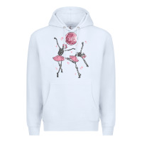 White skeleton ballerina Premium Hoodie - MaliasSmallBusiness
