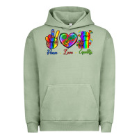 Pigment Oil Green Peace Love Equality Urban Hoodie - BundleAndBundleShop