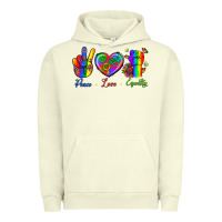 Pigment Pistachio Peace Love Equality Urban Hoodie - BundleAndBundleShop
