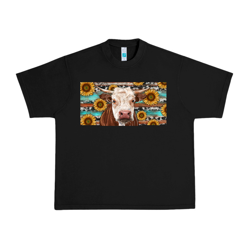 Heifer With Sunflower And Serape Urban Heavy Tee by RanaPortraitStore | Teevron