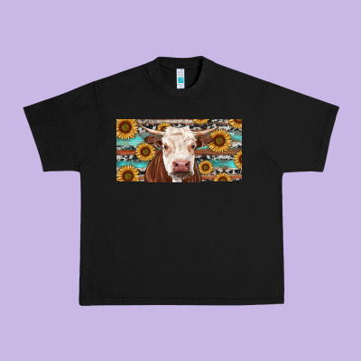 Urban Heavy Tee Heifer With Sunflower And Serape