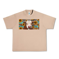 Burro Heifer With Sunflower And Serape Urban Heavy Tee - RanaPortraitStore