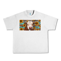 Lunar Rock Heifer With Sunflower And Serape Urban Heavy Tee - RanaPortraitStore