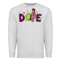 Dove Grey dope with afro black woman Premium Sweatshirt - NancyCooperArtShop