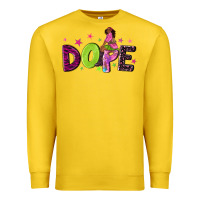 Lemon dope with afro black woman Premium Sweatshirt - NancyCooperArtShop
