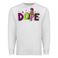 Oatmeal Heather dope with afro black woman Premium Sweatshirt - NancyCooperArtShop