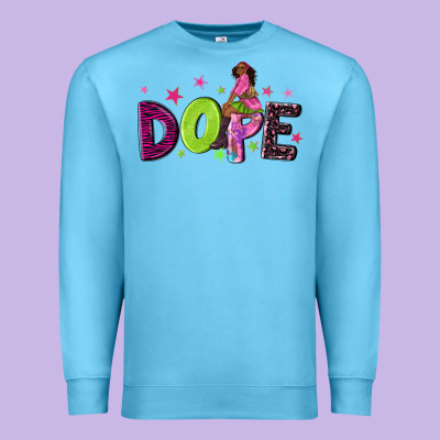 Dope With Afro Black Woman Premium Sweatshirt Designed By Nancycooperartshop