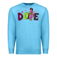 Ocean Blue dope with afro black woman Premium Sweatshirt - NancyCooperArtShop