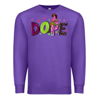 Purple dope with afro black woman Premium Sweatshirt - NancyCooperArtShop