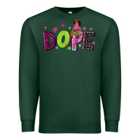 Sports Green dope with afro black woman Premium Sweatshirt - NancyCooperArtShop