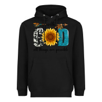 Black with god all things are possible Heavyweight Hoodie - Artiststas