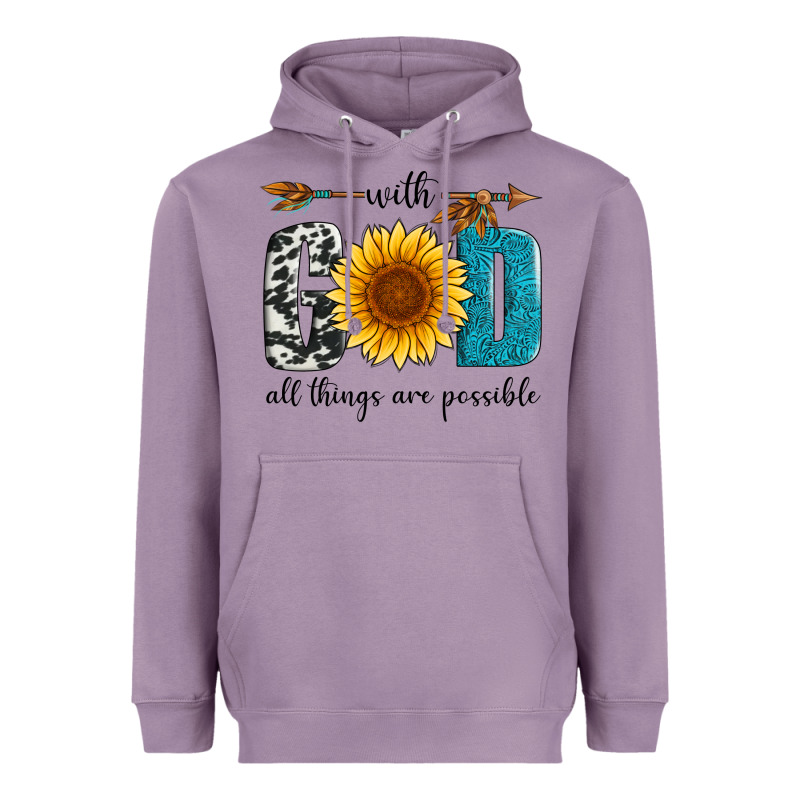 With God All Things Are Possible Heavyweight Hoodie by Artiststas | Teevron