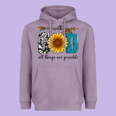 With God All Things Are Possible Heavyweight Hoodie Designed By Artiststas