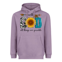 Lavender with god all things are possible Heavyweight Hoodie - Artiststas