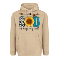 Mushroom with god all things are possible Heavyweight Hoodie - Artiststas