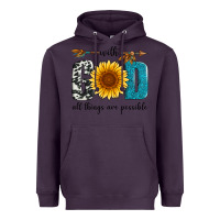 Plum with god all things are possible Heavyweight Hoodie - Artiststas