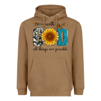 Toasted Coconut with god all things are possible Heavyweight Hoodie - Artiststas