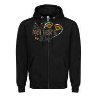 Black happy mother's day Zipper Hoodie - CowhideDigitalArt