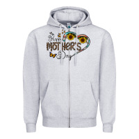 Heather Grey happy mother's day Zipper Hoodie - CowhideDigitalArt