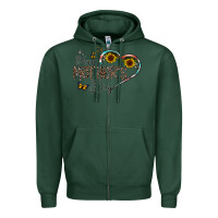 Sports Green happy mother's day Zipper Hoodie - CowhideDigitalArt