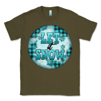 Army Green let it snow Classic Tee - FaDigitalArtStudio