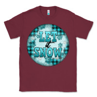Burgundy let it snow Classic Tee - FaDigitalArtStudio