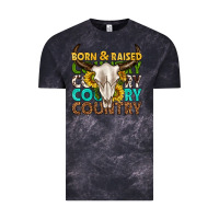 Cloud Black born and raised country western Vintage Tee - texasbilliewilder