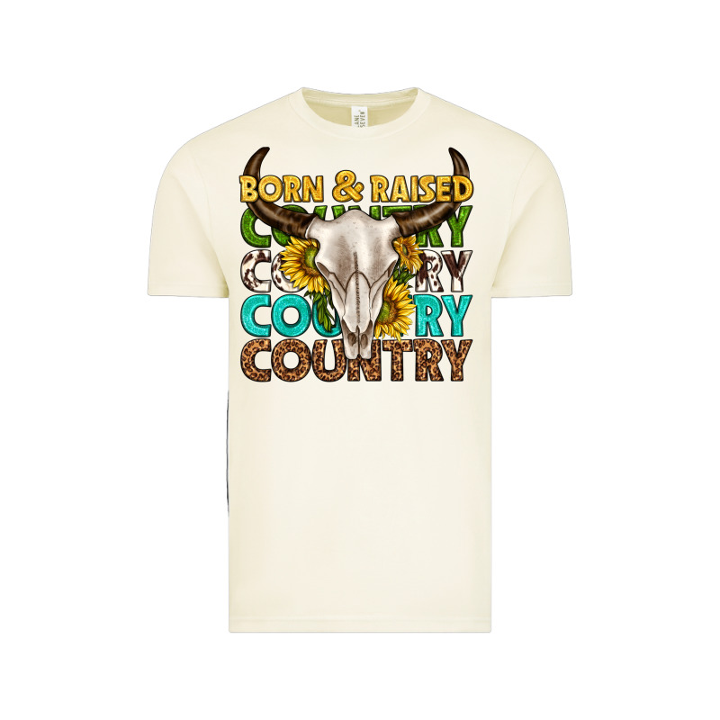 Born And Raised Country Western Vintage Tee by texasbilliewilder | Teevron