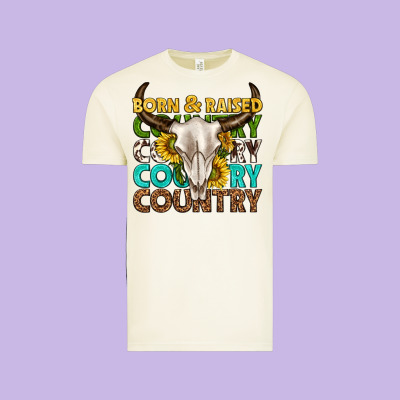 Vintage Tee born and raised country western