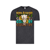 Vintage Black born and raised country western Vintage Tee - texasbilliewilder