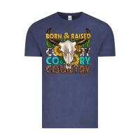Vintage Denim born and raised country western Vintage Tee - texasbilliewilder