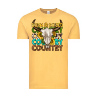 Vintage Mustard born and raised country western Vintage Tee - texasbilliewilder