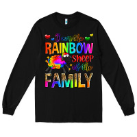 Black i am the rainbow sheep of the family Long Sleeve Tee - Zillion Design Studio